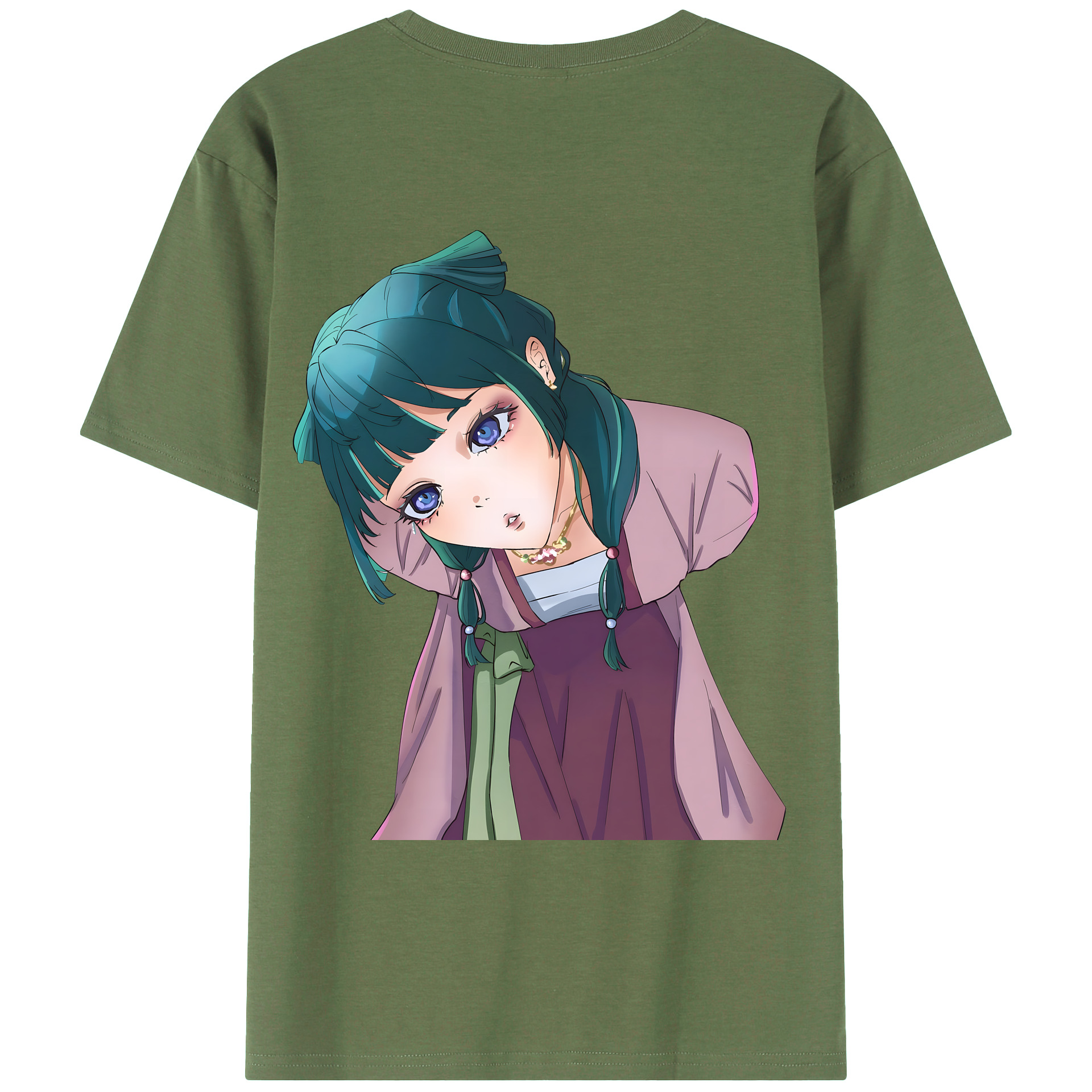 （画像用） 薬屋のひとりごと The Apothecary Diaries 綿100％ メンズ半袖Tシャツ（バックプリント） 通気性